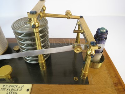 Lot 384 - A RECORDING BAROGRAPH BY R.H. WHITE & CO., LEEDS, CIRCA 1920