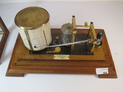 Lot 384 - A RECORDING BAROGRAPH BY R.H. WHITE & CO., LEEDS, CIRCA 1920