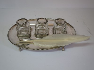 Lot 51 - A MODERN SILVER REPLICA OF JONAS HANWAY’S STANDISH OF CIRCA 1779