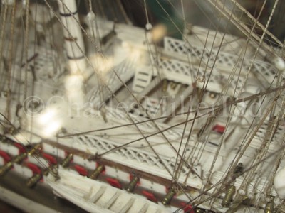 Lot 194 - A FINE FRENCH NAPOLEONIC PRISONER-OF-WAR BONE MODEL FOR H.M.S. CALEDONIA