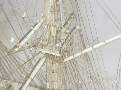 Lot 194 - A FINE FRENCH NAPOLEONIC PRISONER-OF-WAR BONE MODEL FOR H.M.S. CALEDONIA