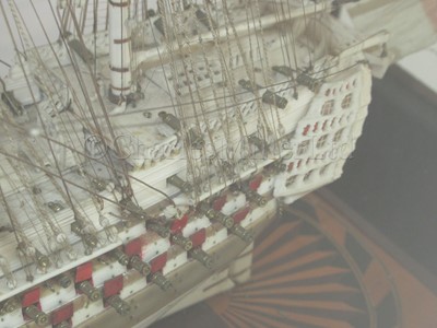 Lot 194 - A FINE FRENCH NAPOLEONIC PRISONER-OF-WAR BONE MODEL FOR H.M.S. CALEDONIA