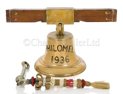 Lot 147 - THE SHIP’S BELL FROM THE CARGO SHIP S.S. PHILOMEL, 1936