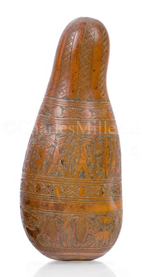 Lot 42 - A LARGE CARVED SAILORWORK GOURD, CIRCA 1840
