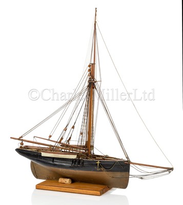Lot 26 - A 19TH CENTURY MODEL FOR A GAFF-RIGGED PILOT CUTTER OF CIRCA 1820