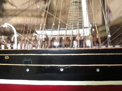 Lot 11 - A DETAILED STATIC DISPLAY MODEL OF THE CLIPPER SHIP CORIOLANUS