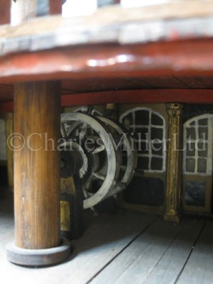 Lot 170 - A 1:48 SCALE ADMIRALTY BOARD STYLE MODEL OF THE 100 GUN FIRST-RATE SHIP OF THE LINE ROYAL WILLIAM AS REBUILT TO THE 1719 ESTABLISHMENT, THOUGHT TO BE 19TH CENTURY