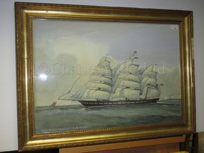 Lot 10 - J. HALL (BRITISH, 19-20TH CENTURY) : Clipper ‘Miltiades’ - Aberdeen White Starline, John Wilson Master
