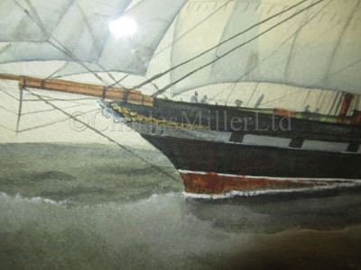 Lot 10 - J. HALL (BRITISH, 19-20TH CENTURY) : Clipper ‘Miltiades’ - Aberdeen White Starline, John Wilson Master