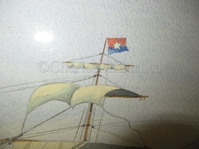 Lot 10 - J. HALL (BRITISH, 19-20TH CENTURY) : Clipper ‘Miltiades’ - Aberdeen White Starline, John Wilson Master