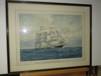 Lot 9 - ERIC TUFNELL (BRITISH, 1888-1979) : The China tea clipper ‘Sir Lancelot’