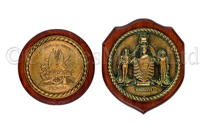 Lot 283 - AN UNOFFICIAL SHIP'S BADGE FROM THE DESTROYER H.M.S. VANCOUVER, 1917
