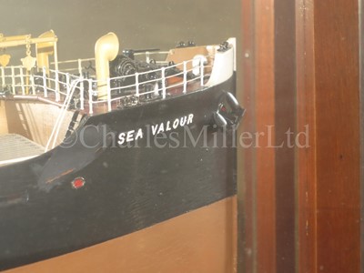 Lot 161 - A BUILDER’S MIRROR-BACK HALF MODEL FOR THE S.S. SEA VALOUR BUILT BY S.P. AUSTIN & SON, SUNDERLAND, FOR THE DOVER NAVIGATION CO. LTD, 1930