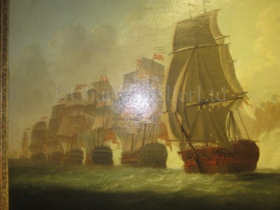 Lot 181 - A set of three pictures commissioned by John Jervis (1735-1823), later Earl St. Vincent, to commemorate his victory at the Battle of Cape St. Vincent, 14th February, 1797