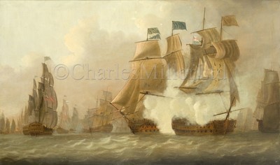 Lot 181 - A set of three pictures commissioned by John Jervis (1735-1823), later Earl St. Vincent, to commemorate his victory at the Battle of Cape St. Vincent, 14th February, 1797