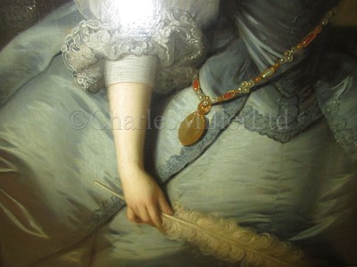 Lot 182 - THOMAS HUDSON (BRITISH, 1701-1779) ; Portrait of Catherine [‘Kitty’] Jervis, circa 1755
