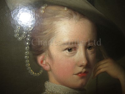 Lot 182 - THOMAS HUDSON (BRITISH, 1701-1779) ; Portrait of Catherine [‘Kitty’] Jervis, circa 1755