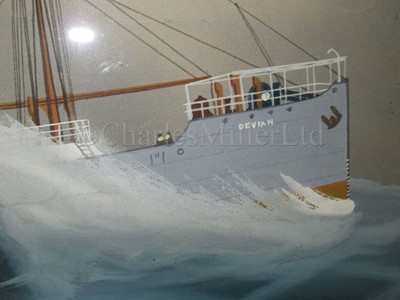 Lot 146 - NEAPOLITAN SCHOOL (20TH CENTURY) : Fair and foul portraits of the S.S. ‘Devian’, circa 1910