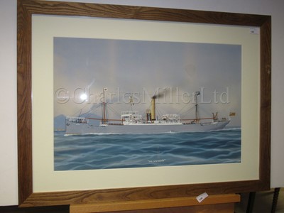 Lot 146 - NEAPOLITAN SCHOOL (20TH CENTURY) : Fair and foul portraits of the S.S. ‘Devian’, circa 1910
