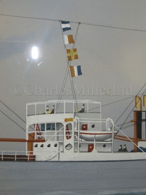 Lot 146 - NEAPOLITAN SCHOOL (20TH CENTURY) : Fair and foul portraits of the S.S. ‘Devian’, circa 1910