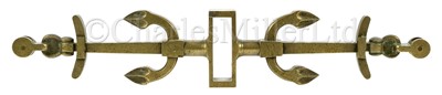 Lot 45 - A LATE 19TH CENTURY BRASS RUDDER YOKE