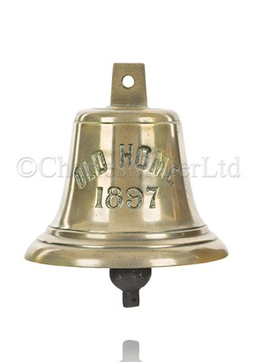 Lot 126 - A SHIP’S BELL FROM THE COASTER S.S. OLD HOME, 1897