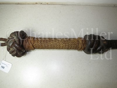 Lot 195 - A FINE CAT O’ NINE TAILS, 20TH CENTURY