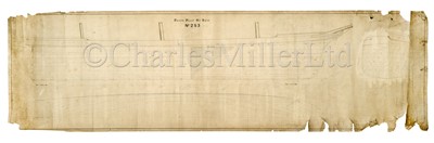 Lot 1 - 'FLOOR PLAN OF SHIP No.253': A PROFILE LINE DRAWING FOR THE SHIP ARDMORE, BY BARCLAY, CURLE & CO., 1875