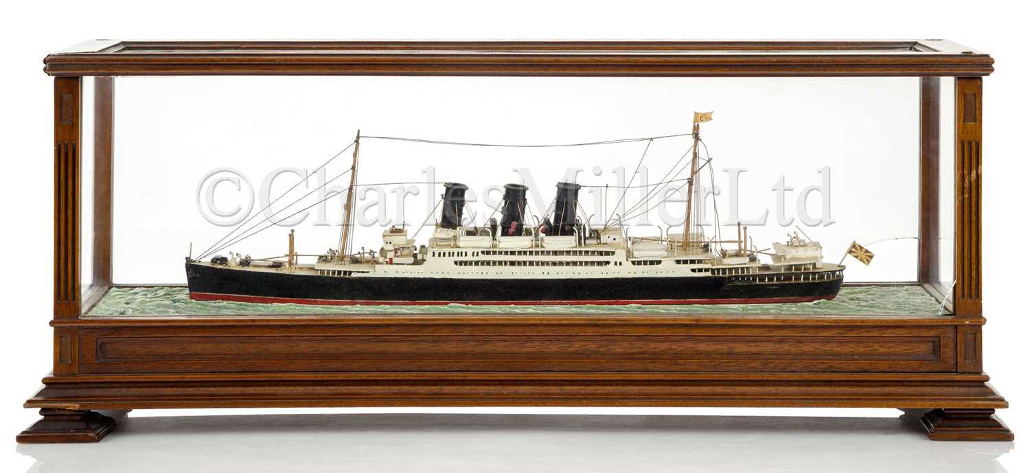 Lot 148 - A WELL-PRESENTED CONTEMPORARY WATERLINE MODEL FOR THE R.M.S. TRANSYLVANIA (1925)