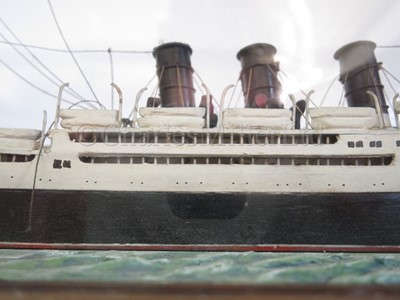 Lot 148 - A WELL-PRESENTED CONTEMPORARY WATERLINE MODEL FOR THE R.M.S. TRANSYLVANIA (1925)
