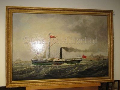 Lot 124 - JOHN SCOTT (BRITISH, 1802-1882) : The paddle steamer ‘Providence’ off Tynemouth