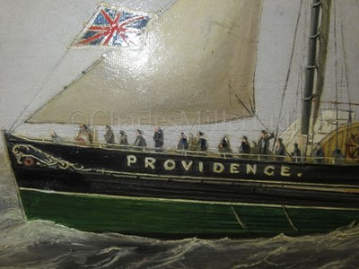 Lot 124 - JOHN SCOTT (BRITISH, 1802-1882) : The paddle steamer ‘Providence’ off Tynemouth