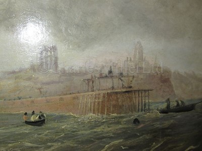 Lot 124 - JOHN SCOTT (BRITISH, 1802-1882) : The paddle steamer ‘Providence’ off Tynemouth