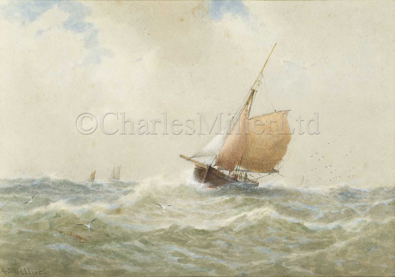Lot 22 - GEORGE STANFIELD WALTERS (BRITISH, 1838-1924) : A fishing boat returning to port