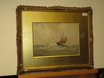 Lot 22 - GEORGE STANFIELD WALTERS (BRITISH, 1838-1924) : A fishing boat returning to port