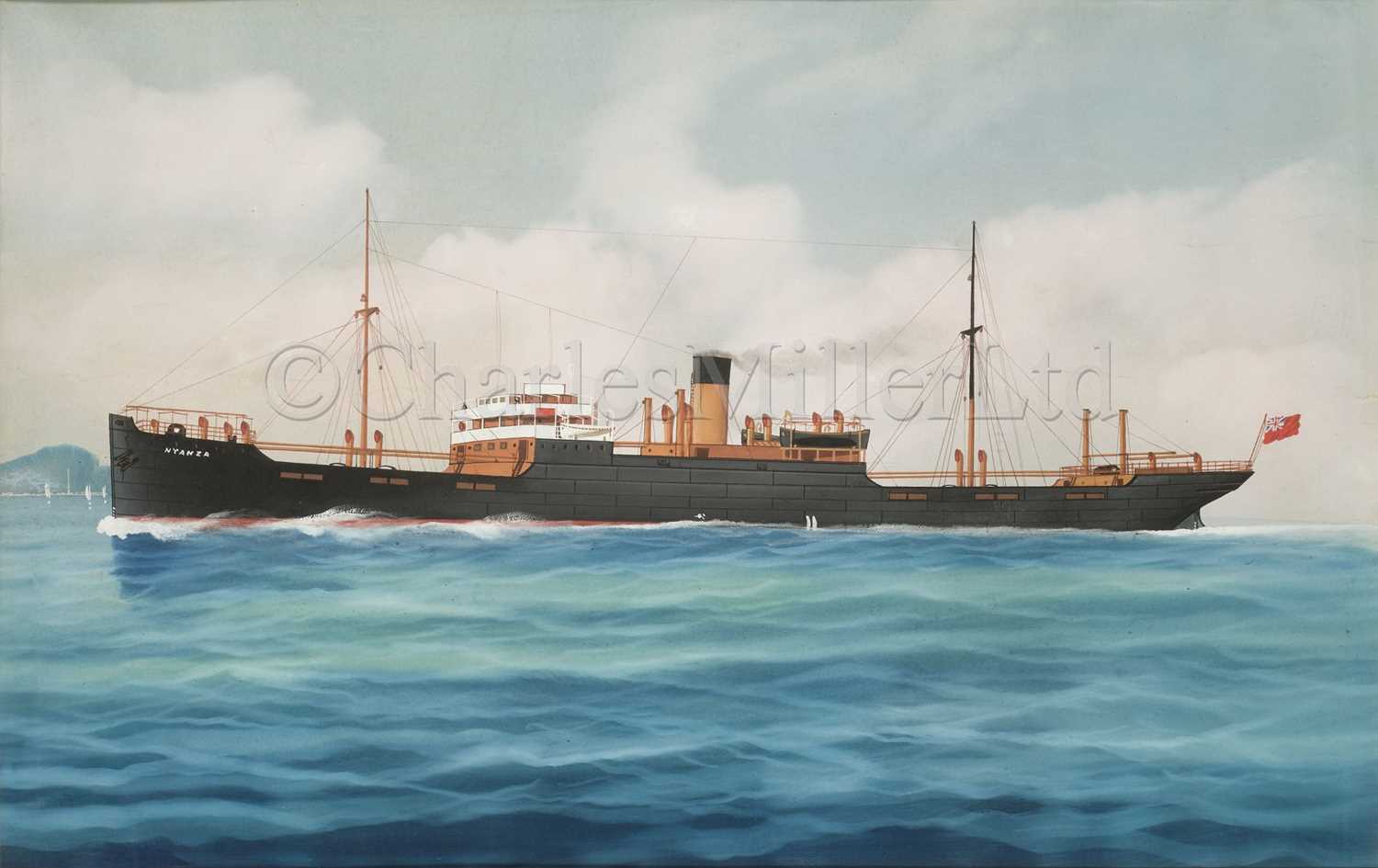 Lot 142 - NEAPOLITAN SCHOOL, CIRCA 1890 : The S.S. Nyanza off Naples