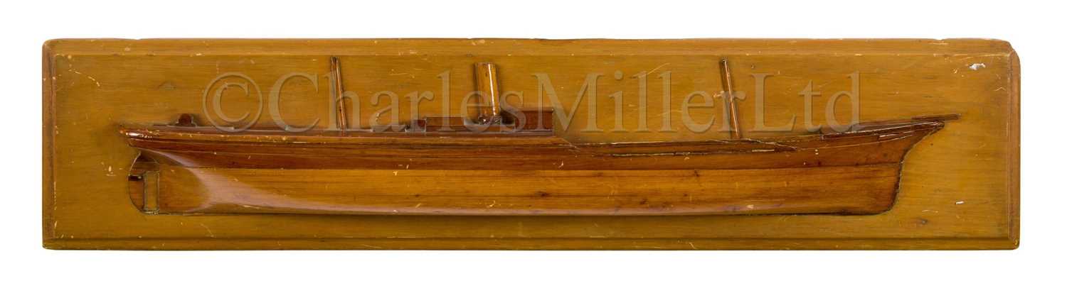 Lot 135 - A HALF-BLOCK MODEL FOR A PASSENGER CARGO STEAMSHIP OF CIRCA 1890