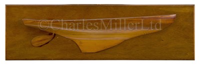 Lot 36 - A HALF BLOCK MODEL FOR THE RACING YACHT COQUETTE, DESIGNED BY CHARLES NICHOLSON FOR E. JESSOP AND ORIGINALLY BUILT BY CAMPER AND NICHOLSON, 1891