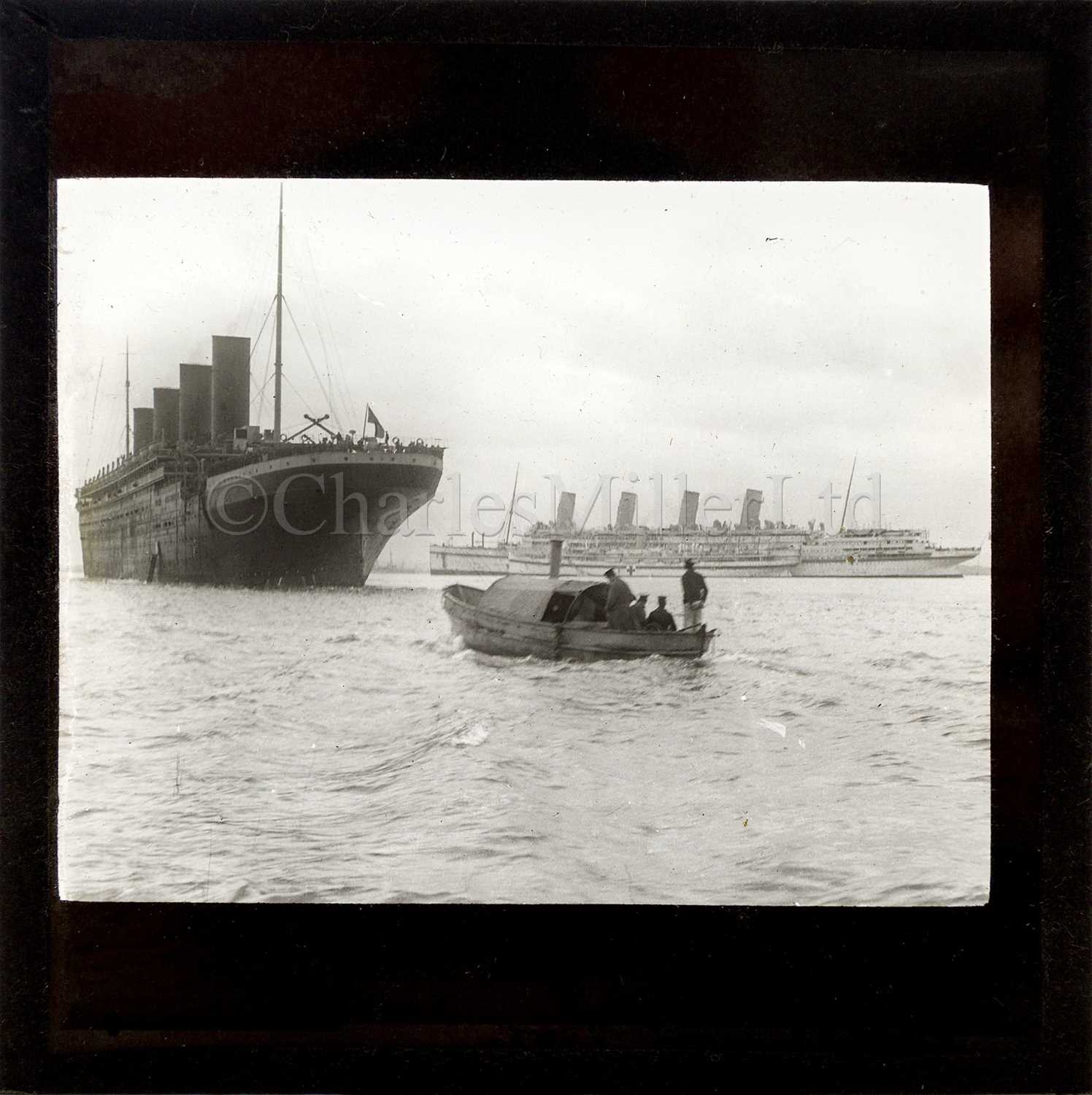 Lot 157 - A COLLECTION OF R.M.S. OLYMPIC MAGIC LANTERN SLIDES, CIRCA 1911
