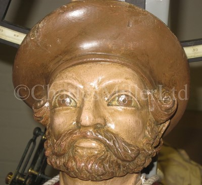 Lot 12 - A RARE FIGUREHEAD MAQUETTE FOR THE CLIPPER SHIP ABERGELDIE BUILT BY JOHN DUTHIE, SONS & CO., ABERDEEN, 1869