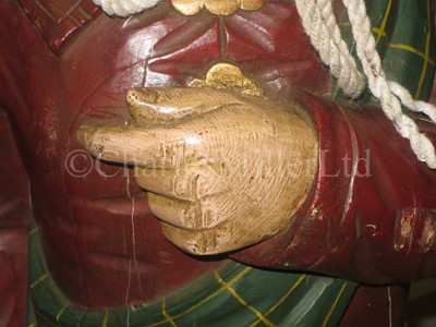 Lot 12 - A RARE FIGUREHEAD MAQUETTE FOR THE CLIPPER SHIP ABERGELDIE BUILT BY JOHN DUTHIE, SONS & CO., ABERDEEN, 1869