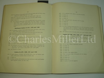 Lot 150 - AUCTION CATALOGUE OF THE APPOINTMENTS, EQUIPMENT AND PANELLING OF THE MAURETANIA