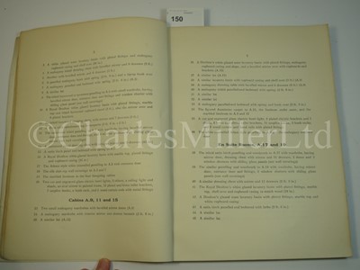Lot 150 - AUCTION CATALOGUE OF THE APPOINTMENTS, EQUIPMENT AND PANELLING OF THE MAURETANIA