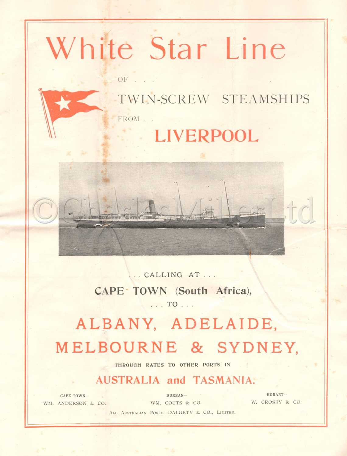 Lot 159 - A WHITE STAR LINE BROCHURE, CIRCA 1911