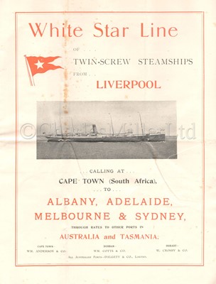 Lot 159 - A WHITE STAR LINE BROCHURE, CIRCA 1911