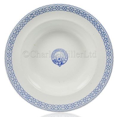 Lot 245 - A RARE DINNER PLATE FROM THE BRITISH ARCTIC EXPEDITION OF 1875-76