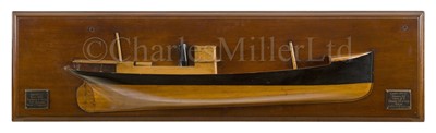 Lot 136 - A 1:24 SCALE BUILDER'S HALF-BLOCK MODEL FOR THE STEAM TRAWLER CAENEUS, BUILT BY COCHRANE & SONS, SELBY, FOR THE EQUITABLE STEAM FISHING CO, LTD, GRIMSBY, 1920