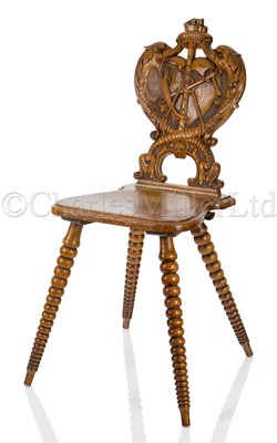 Lot 44 - AN ATTRACTIVE COLLAPSIBLE NAUTICAL OAK CHAIR, CIRCA 1890