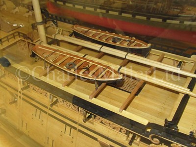 Lot 175 - A FINE 1:48 SCALE ADMIRALTY BOARD STYLE MODEL OF THE 100 GUN FIRST-RATE SHIP ROYAL GEORGE [1756]