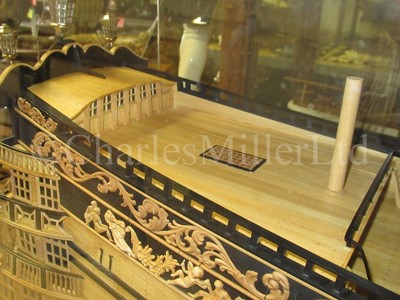 Lot 175 - A FINE 1:48 SCALE ADMIRALTY BOARD STYLE MODEL OF THE 100 GUN FIRST-RATE SHIP ROYAL GEORGE [1756]